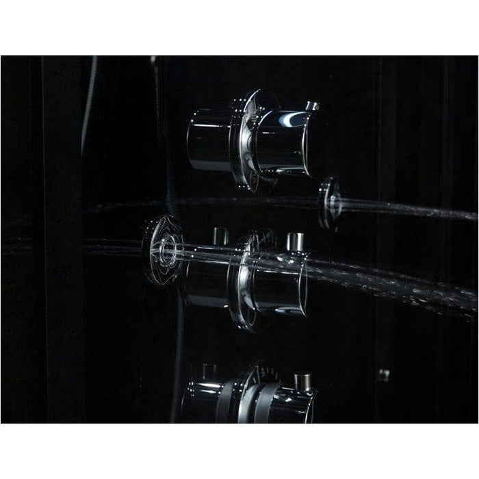 Maya Bath Platinum Anzio Luxury Rainfall Steam Shower Black Right 209