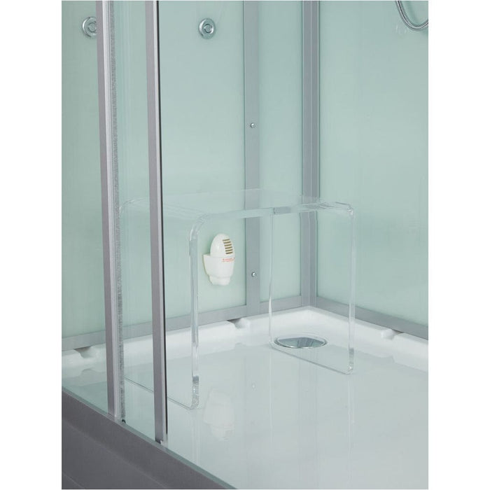 Maya Bath Platinum Anzio Steam Luxury Rainfall Shower White Left 210