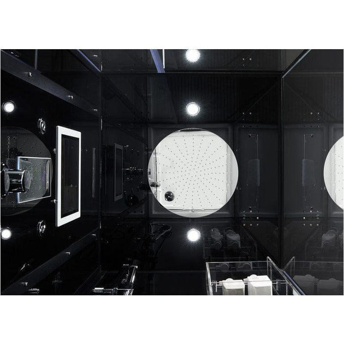 Maya Bath Platinum Arezzo Luxury Modern Steam Shower Black Left 203