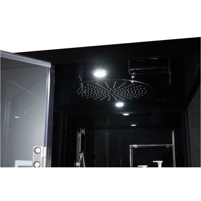Maya Bath Platinum Arezzo Luxury Modern Steam Shower Black Left 203