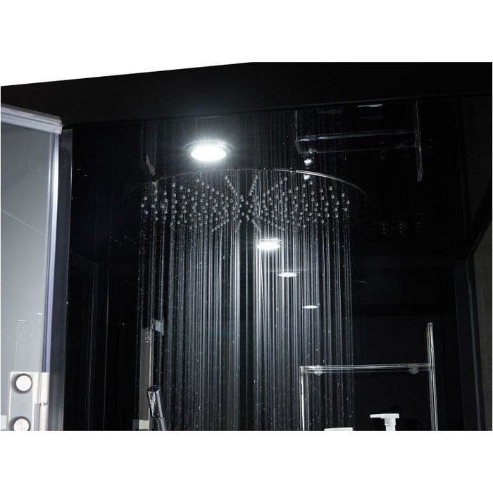 Maya Bath Platinum Arezzo Luxury Modern Steam Shower Black Right 201