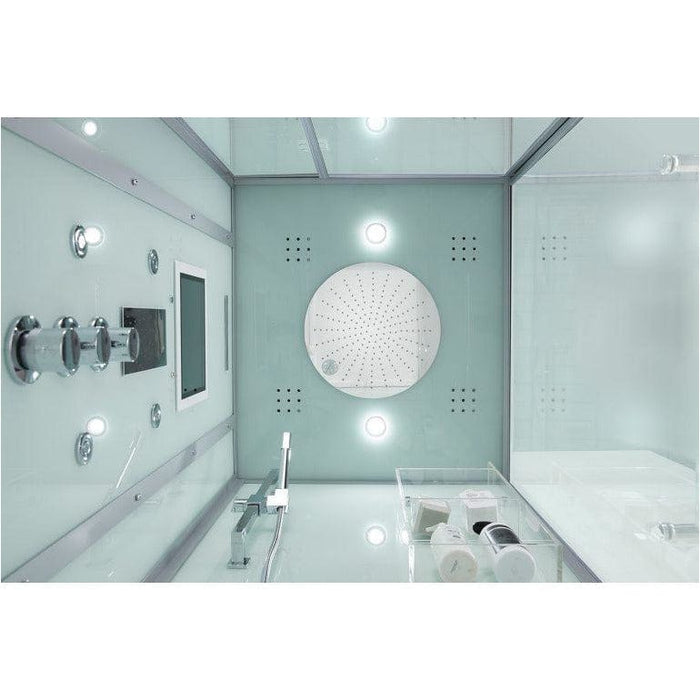 Maya Bath Platinum Arezzo Luxury Modern Steam Shower White Left 202